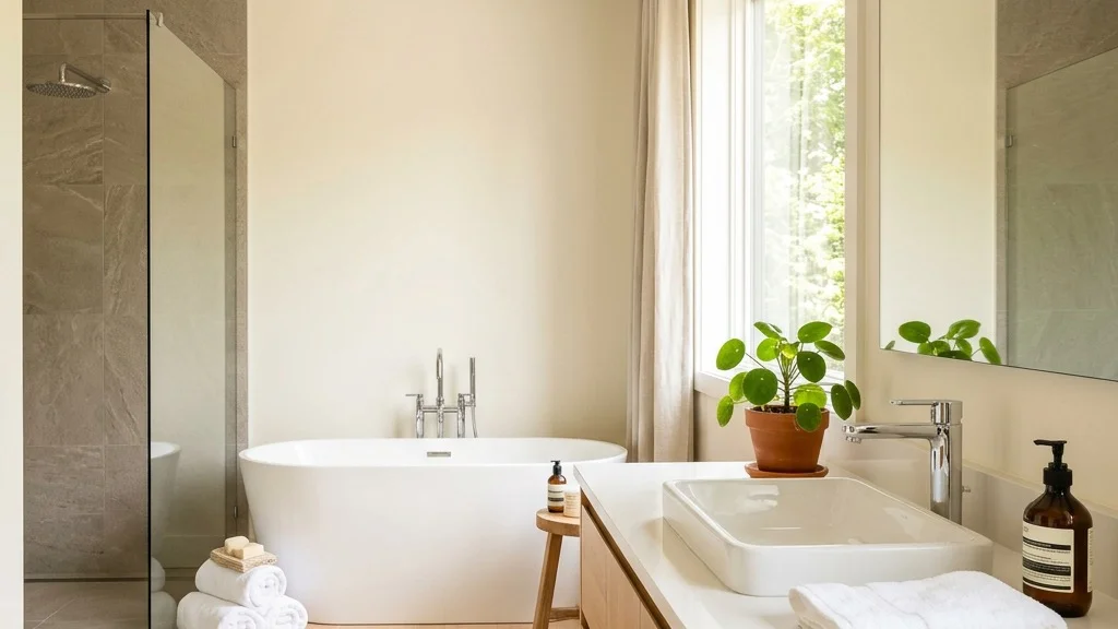 掃除後の快適なお風呂場