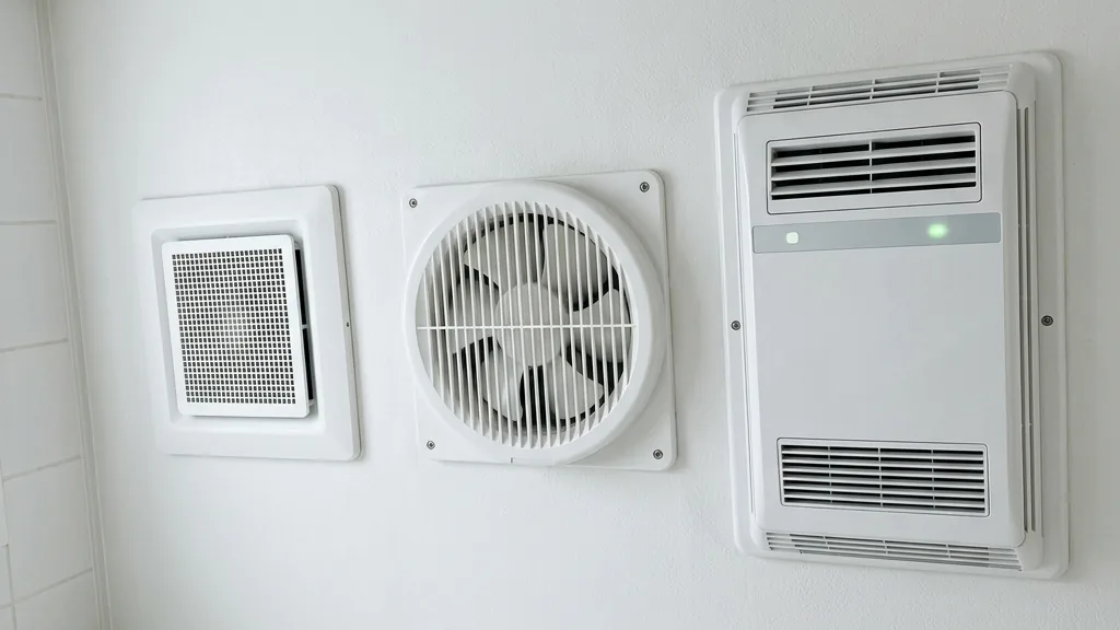 浴室換気扇の3タイプを見分けるイメージ