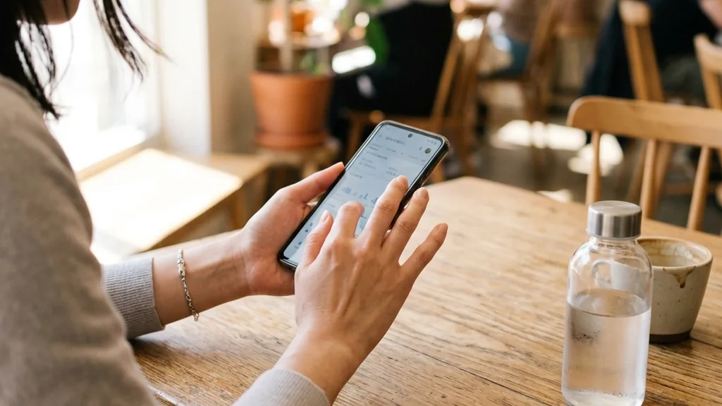 スマホで疑問を調べているイメージ