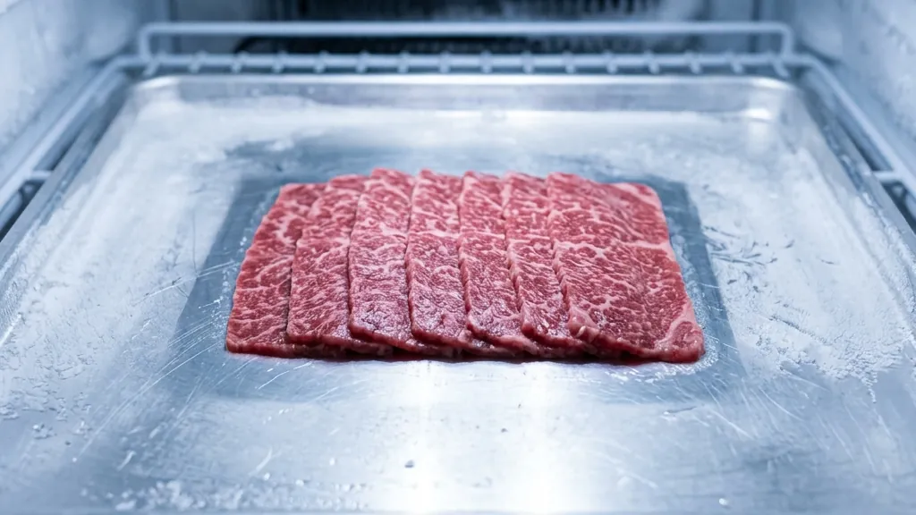 アルミプレートに置かれた食材