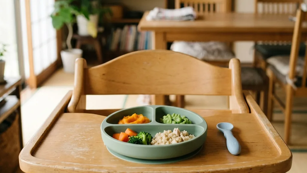 吸盤付きシリコン食器と離乳食スプーンセット